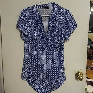 Heartsoul plus bright blue and white pattern